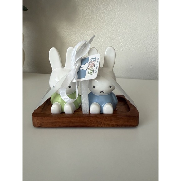 miffy Other - Miffy Salt And Pepper Shakers Pastel Green Light Blue Spring Easter Edition NWT